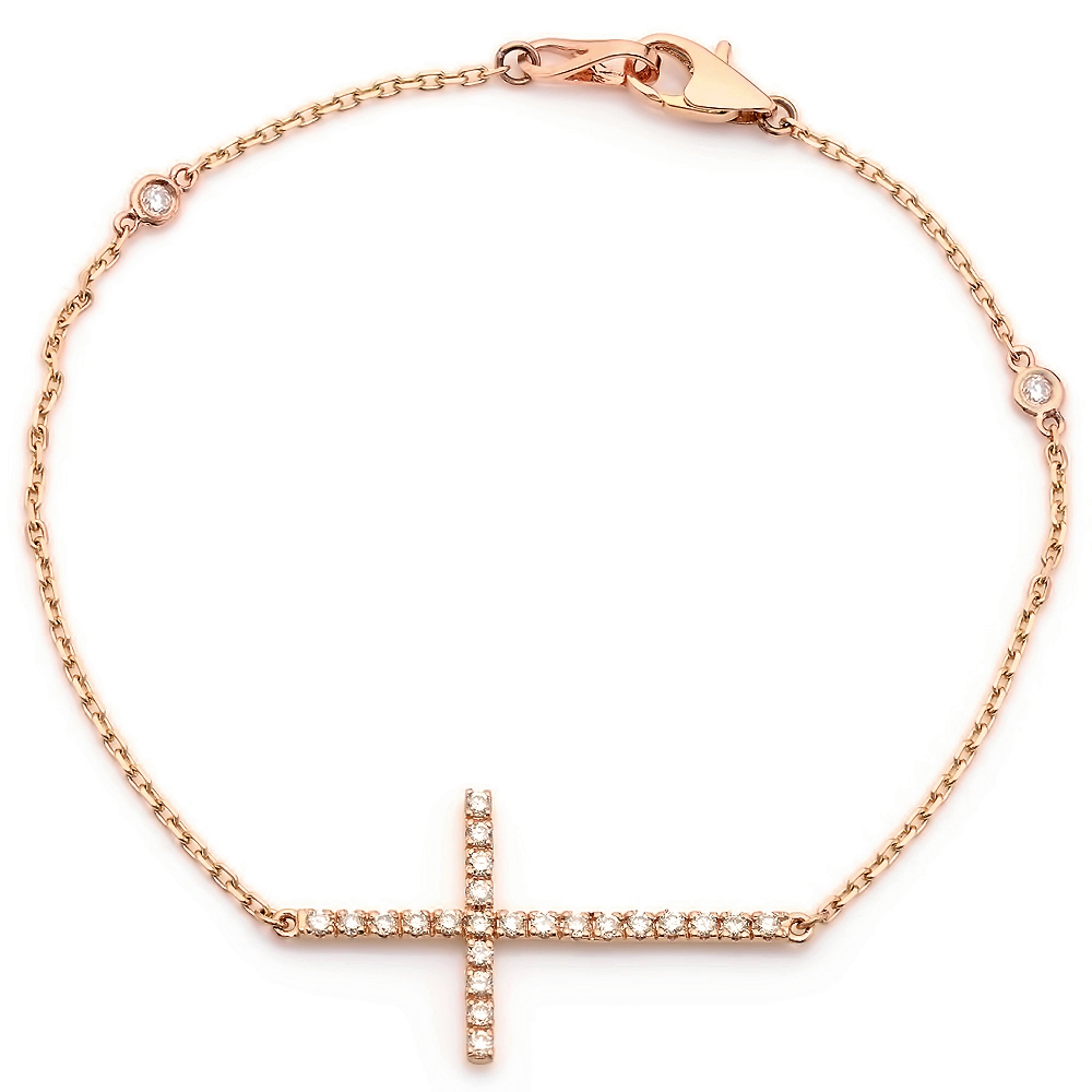 Diamond Cross Bracelet – Mavani & Co