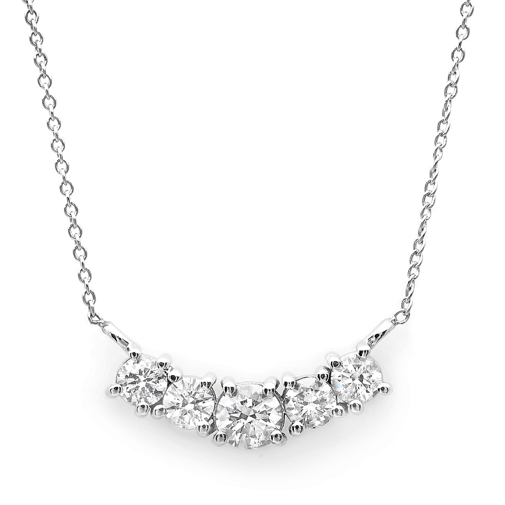 White Gold Necklace w/ diamond pendant, Women's Fashion, Jewelry &  Organizers, Necklaces on Carousell