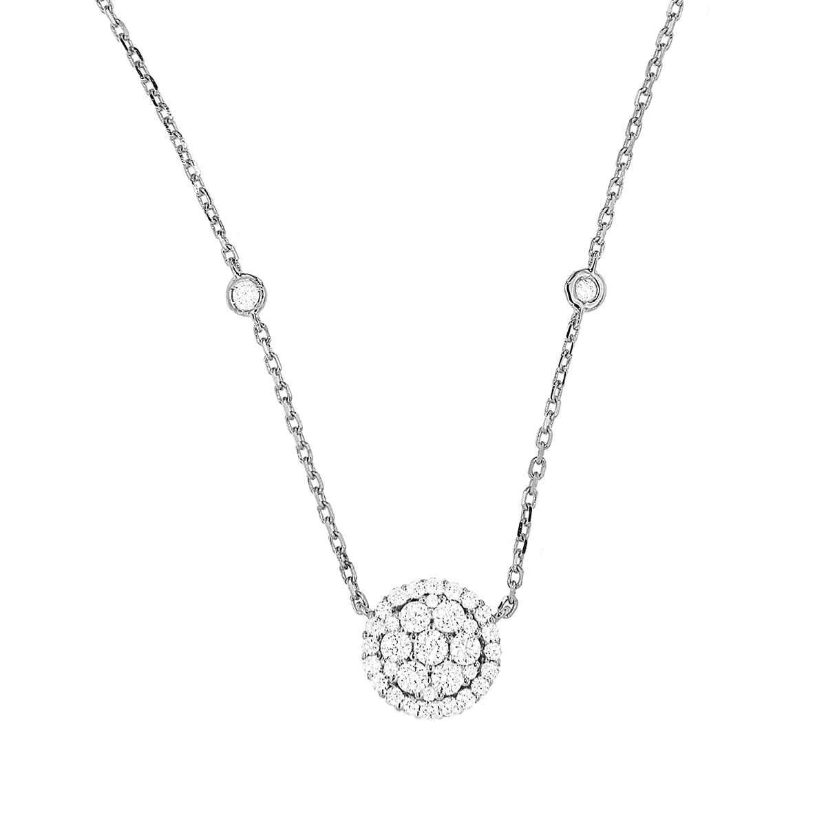 Leaf diamond necklace 0.9ct Diamond Necklaces | 18carati