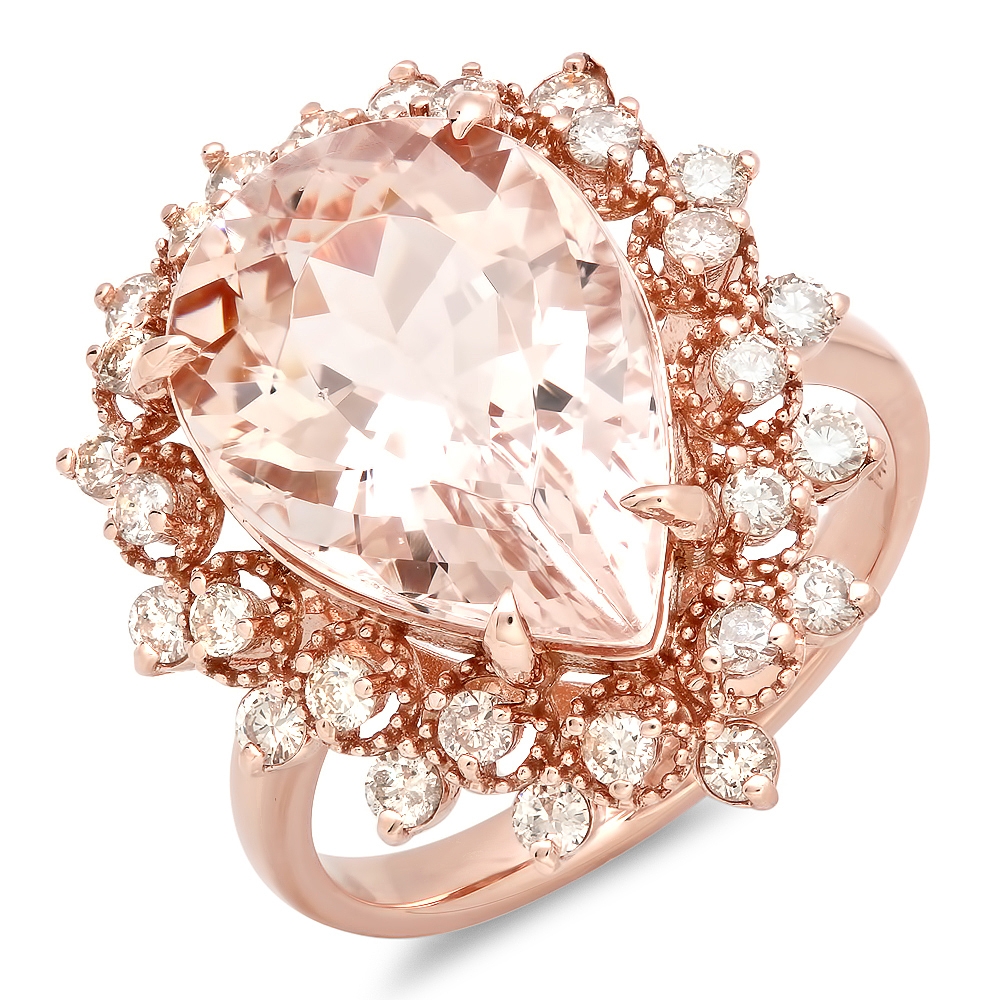 Certified 7.30 Ct Natural Pinkish-Peach Morganite Ring Size Pear Shape Eye Clean Ring Size Loose Gemstone Christmas Offer