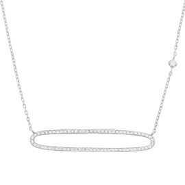 0.33ct Diamond Loop Necklace on 14K White Gold