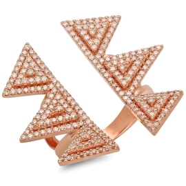 Angulo Diamond Fashion Ring on 14K Rose Gold