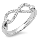 0.17ct Diamond Accent Infinity Ring on 14K White Gold