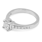 1.11 ctw Princess Cut Engagement Ring White Gold