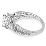 Split Shoulder Diamond Engagement Ring on White Gold