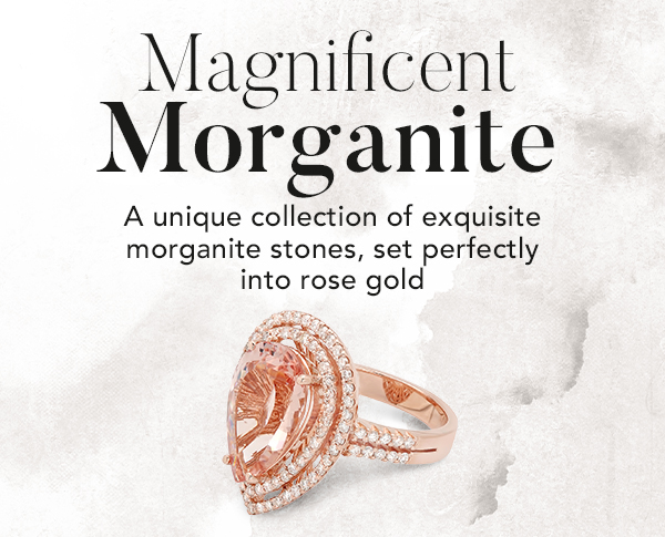 Morganite & Diamond Rings on Rose Gold